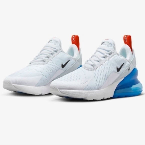 Nike Air Max White with Blue and Red Accents - Picture 2 of 2